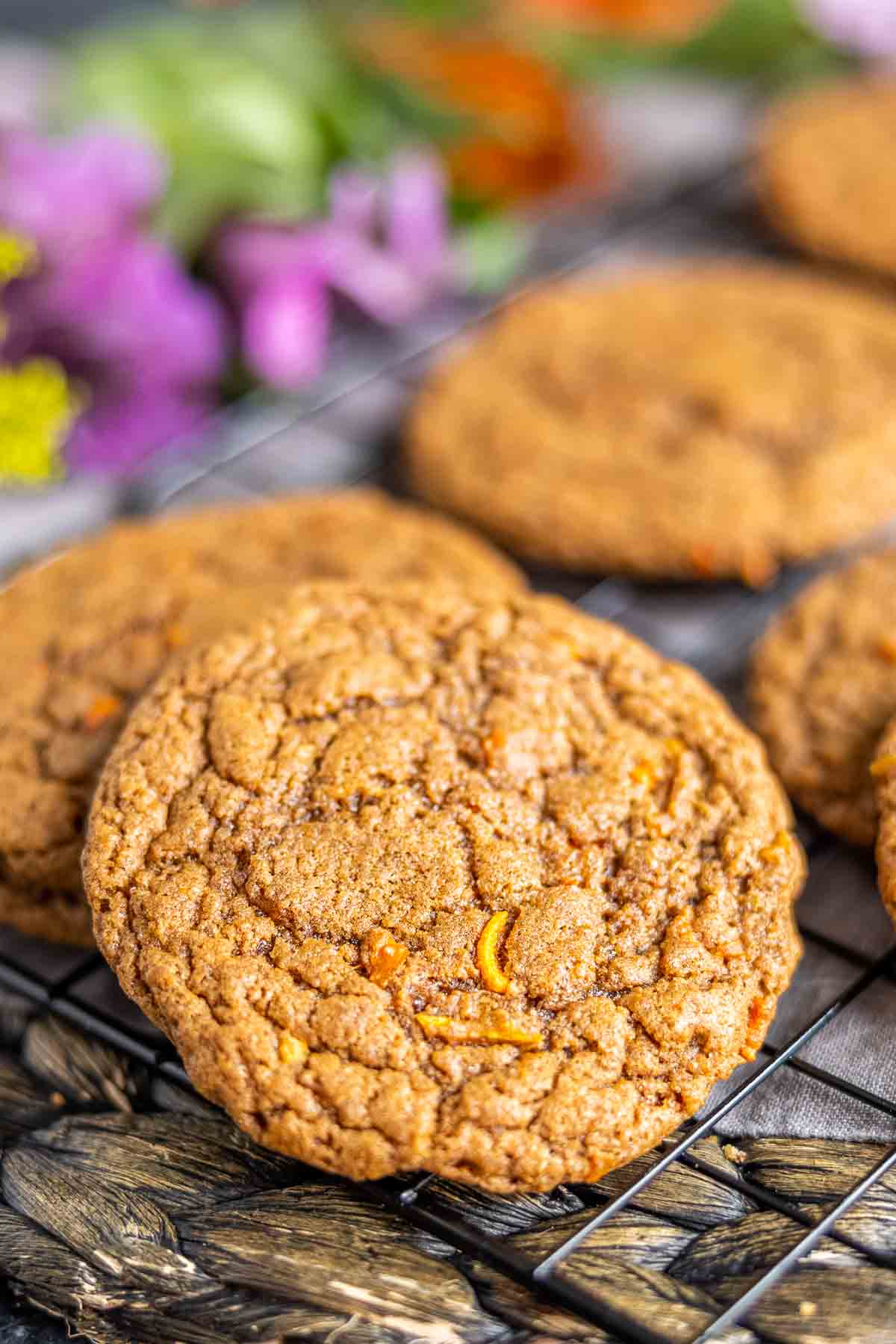 Carrot Cake Mix Cookies on cooling rack