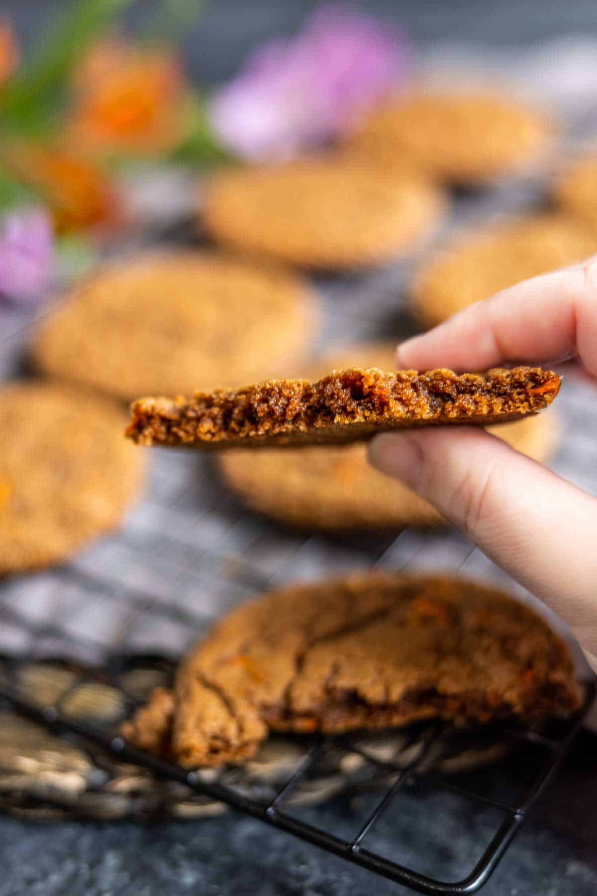 holding Carrot Cake Mix Cookies