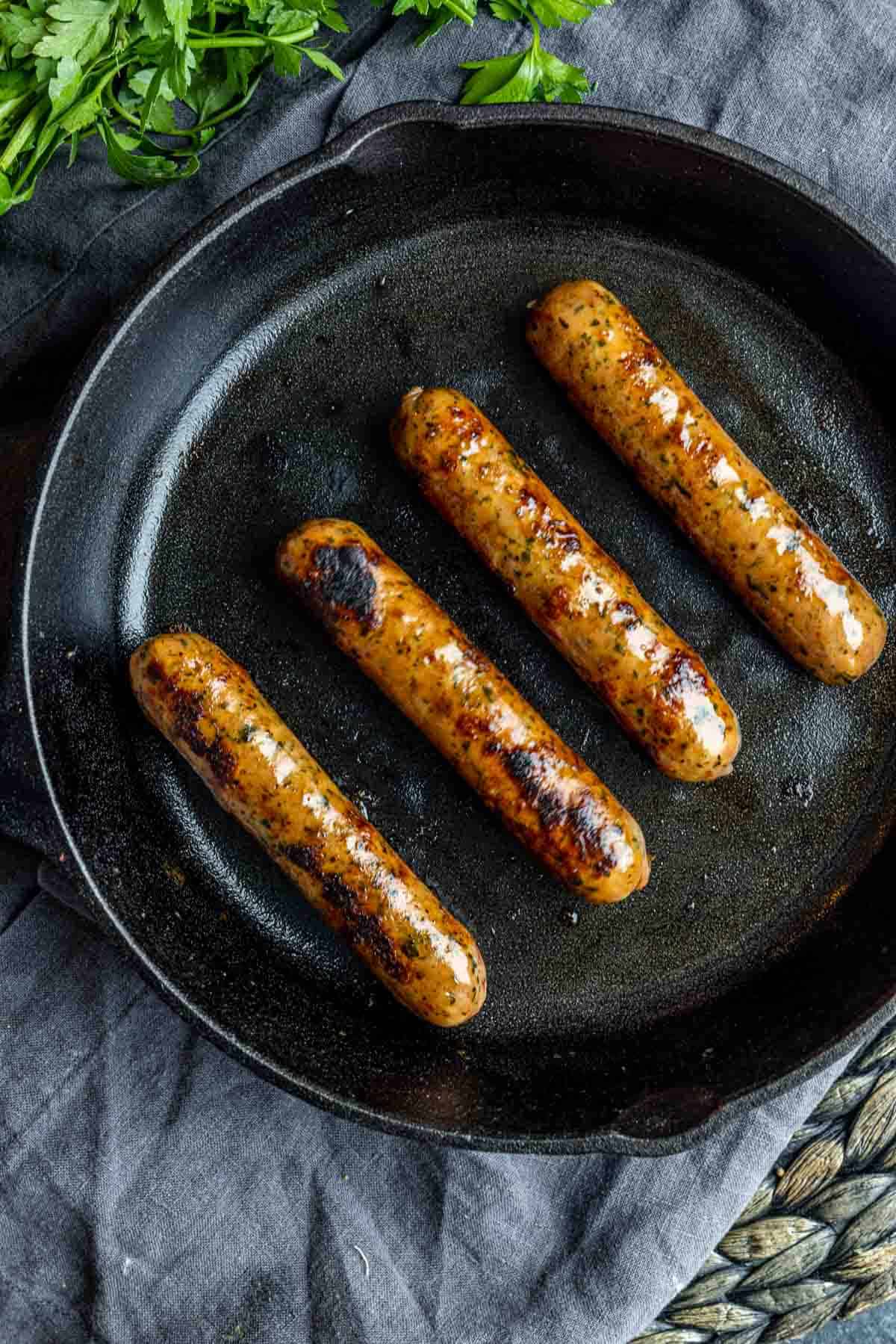 How to Cook Chicken Sausage in a skillet