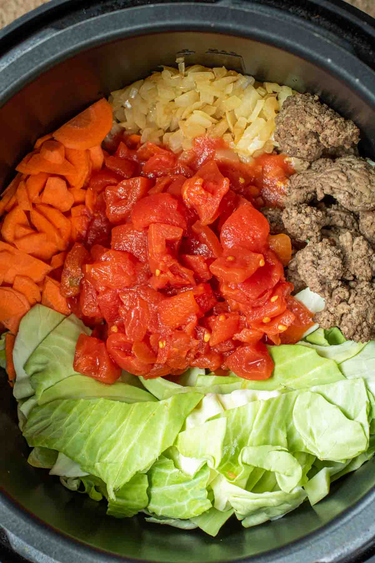 ingredients for INSTANT POT CABBAGE ROLL SOUP