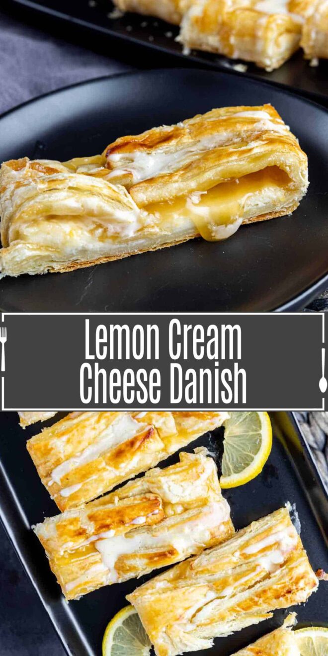 pinterest image of Lemon Cream Cheese Danish