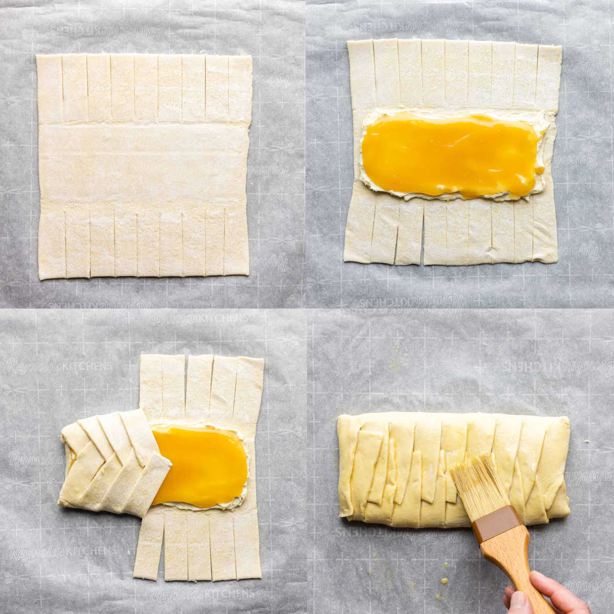 how to make a Lemon Cream Cheese Danish braid