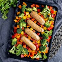How to Cook Chicken Sausage in the oven with vegetables