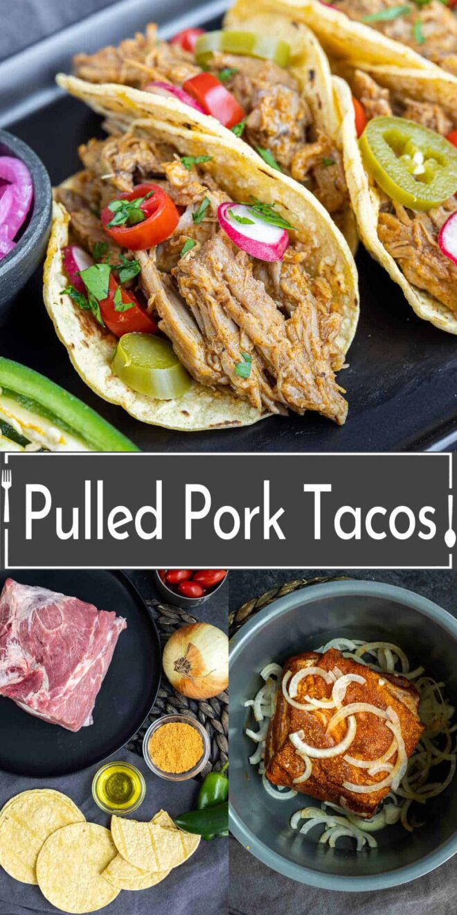 pinteret image of Pulled Pork Tacos ingredients