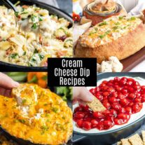 different Cream Cheese Dip Recipes with title