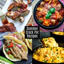 square collage of Summer Crock Pot Recipes