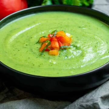 Zucchini Soup in a bowl