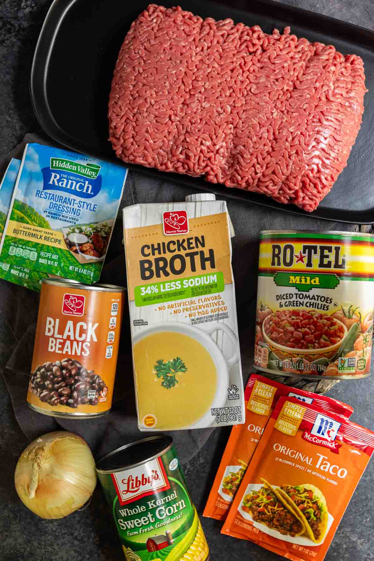 The ingredients for Instant Pot Taco Soup