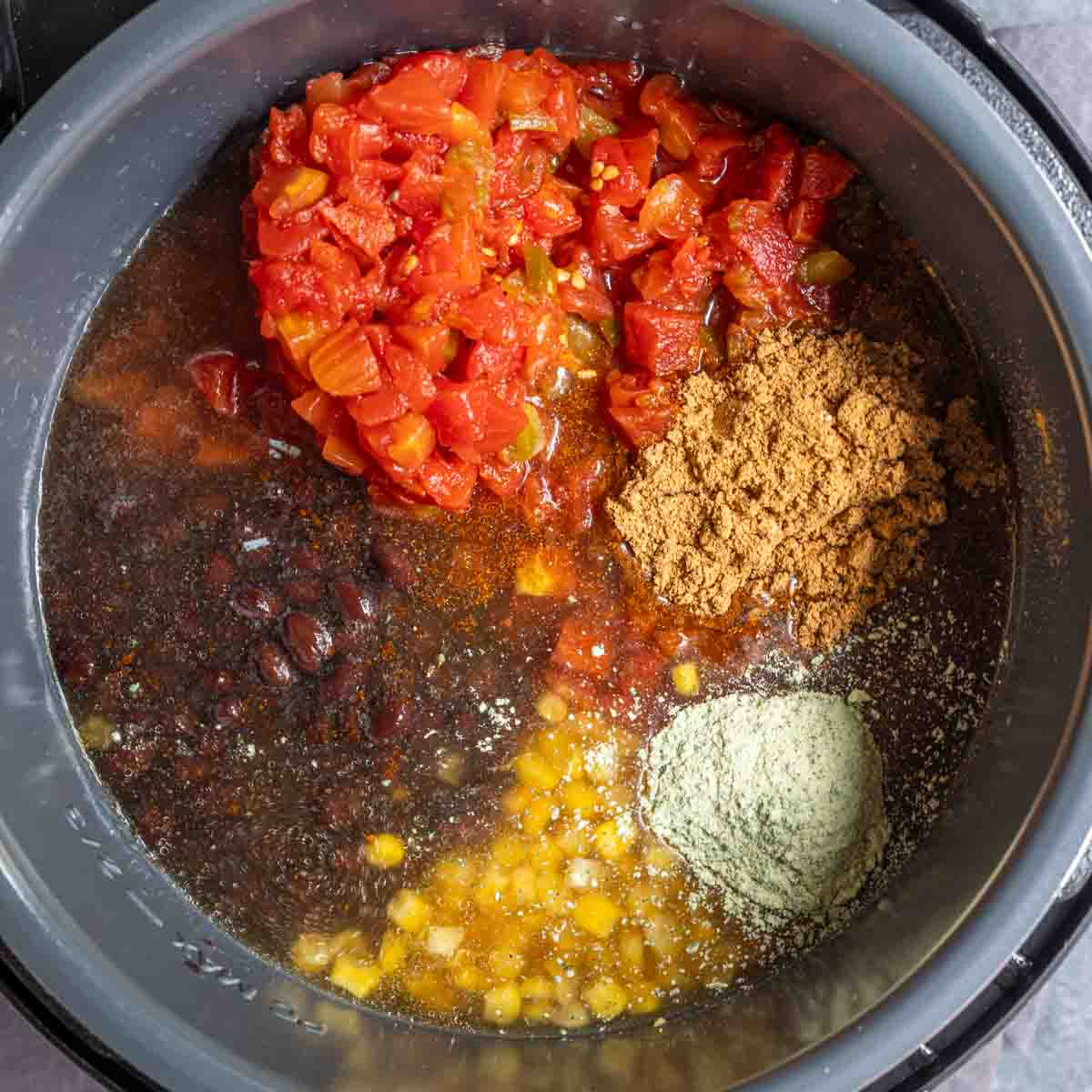 The ingredients for a Instant Pot Taco Soup