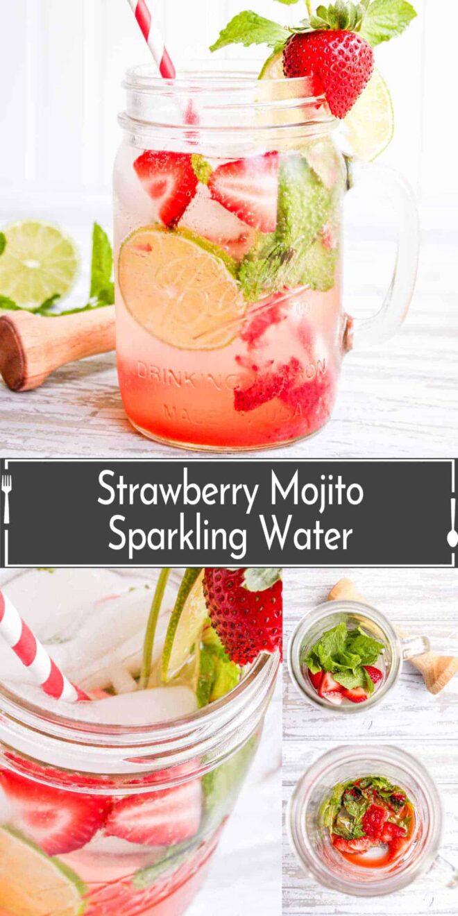 Strawberry mojito sparkling water.