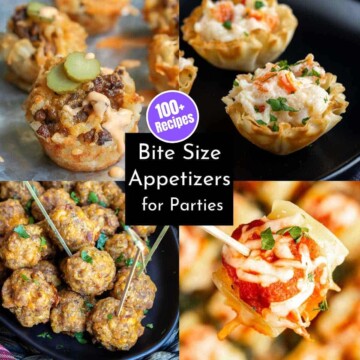 Bite size appetizers for parties.