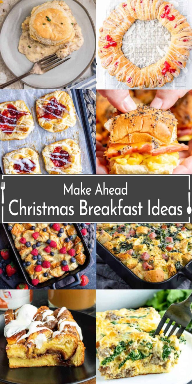 pinterest collage of Make Ahead Christmas Breakfast Ideas