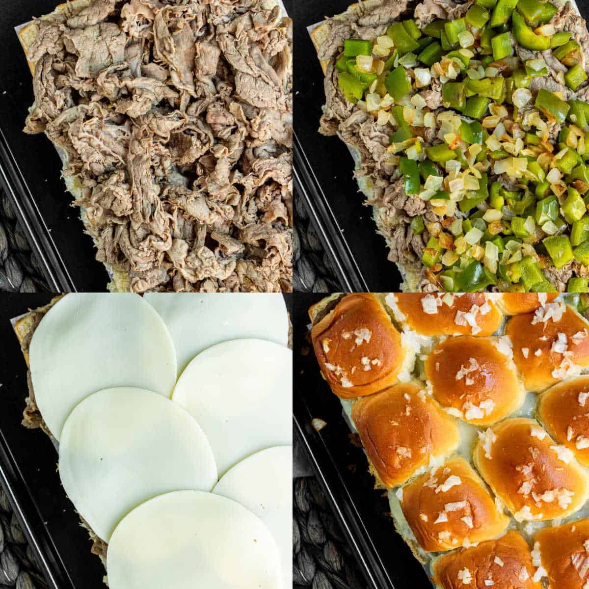 steps to make Philly Cheesesteak Sliders