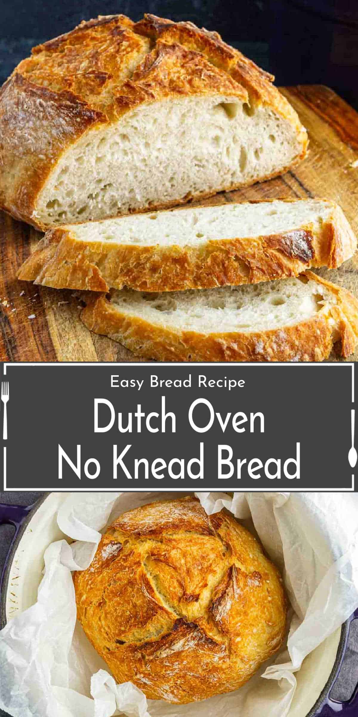 Easy No Knead Bread - Just 4 Ingredients! - Home. Made. Interest.